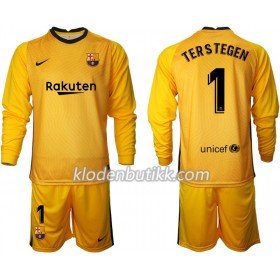 FC Barcelona Keeper TER Stegen 1 Barn draktsett 2020-2021 M002 Langermet (+ Korte bukser)